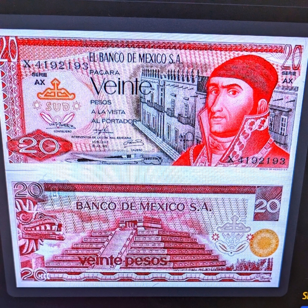 RARE COLLECTABLE 1973 MEXICO 20 PESOS